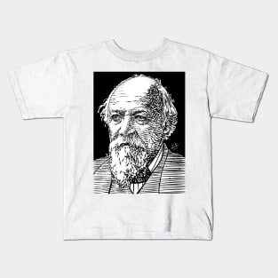 ROBERT BROWNING ink portrait Kids T-Shirt